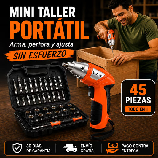Mini Taladro 45 en 1™ — Arma, perfora y ajusta sin esfuerzo
